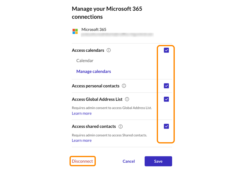 Manage your Microsoft 365 connections