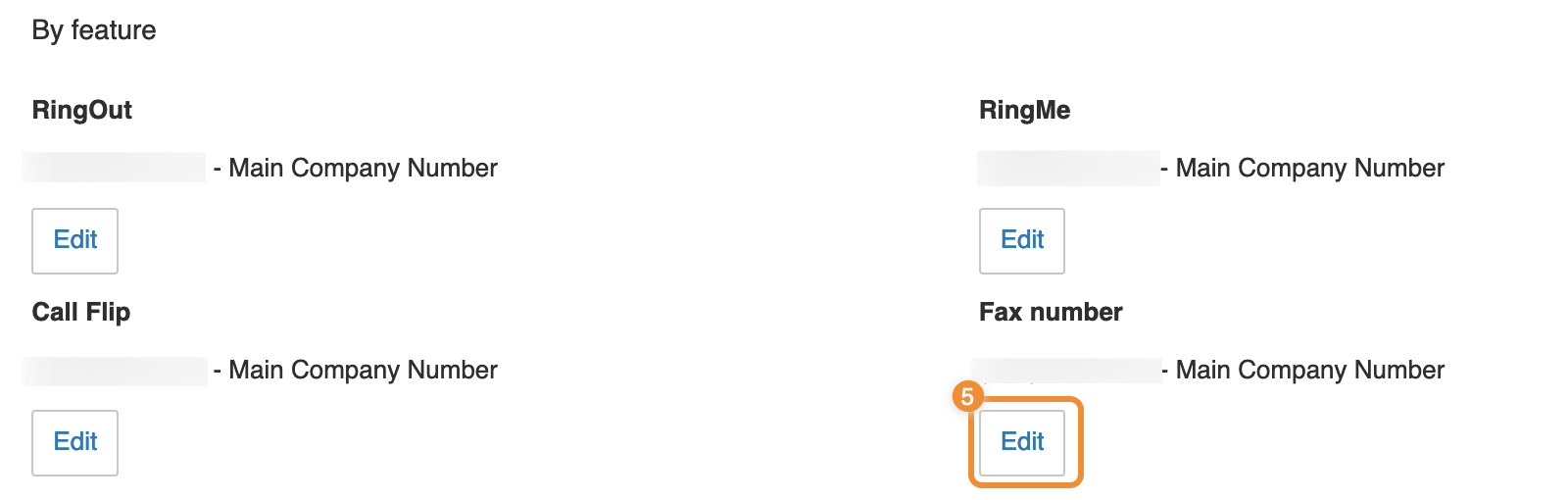 1) Setting up outbound fax Caller ID
