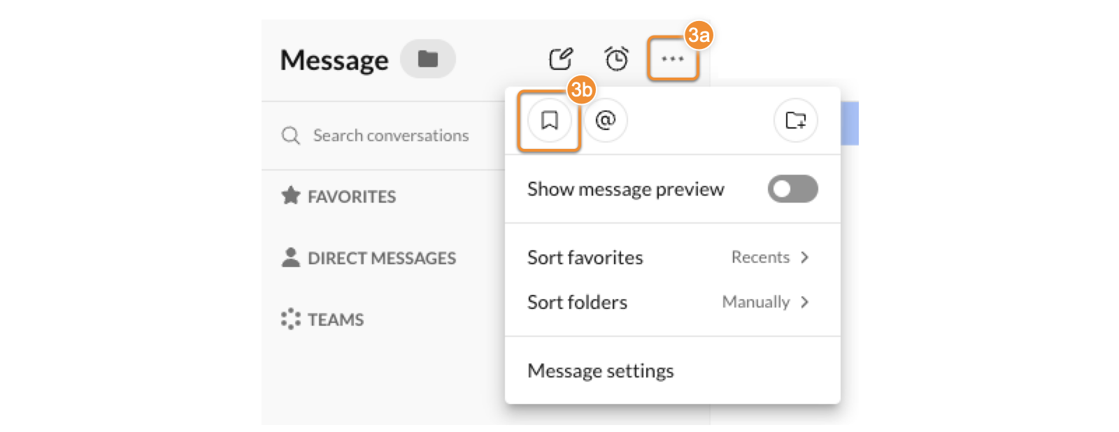 access bookmarked messages