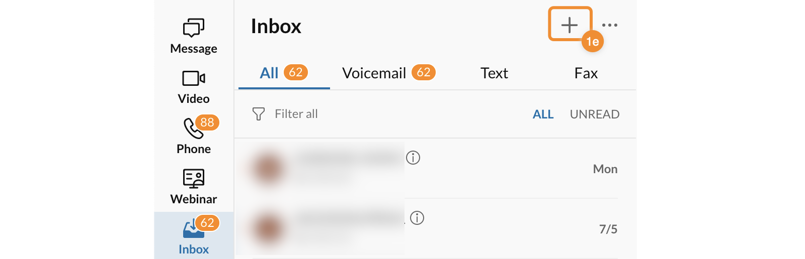 click the New actions (+) icon, then select Send new text