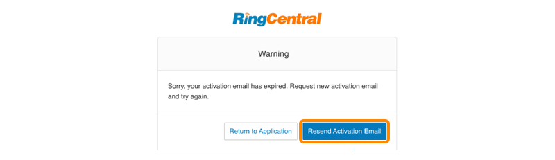 In the Warning popup, click Resend Activation Email