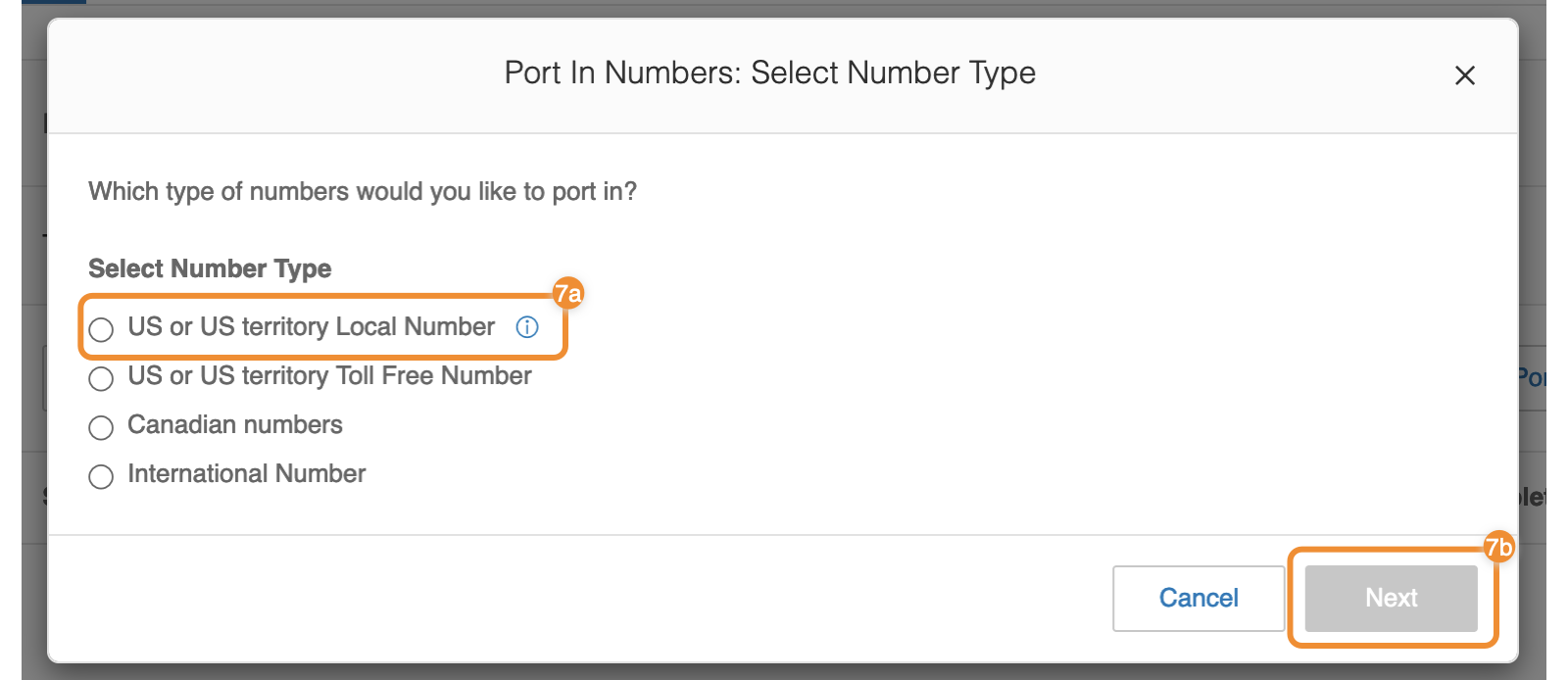 Submitting your Porting order | Submit order local