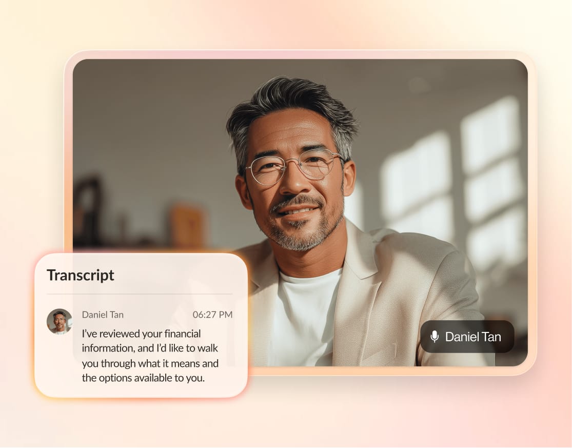 screenshot of AI Meetings with client