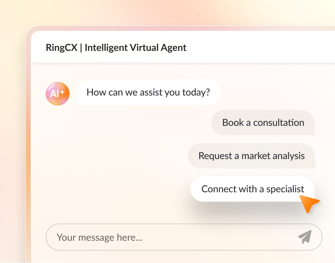 Intelligent virtual agent assisting a client