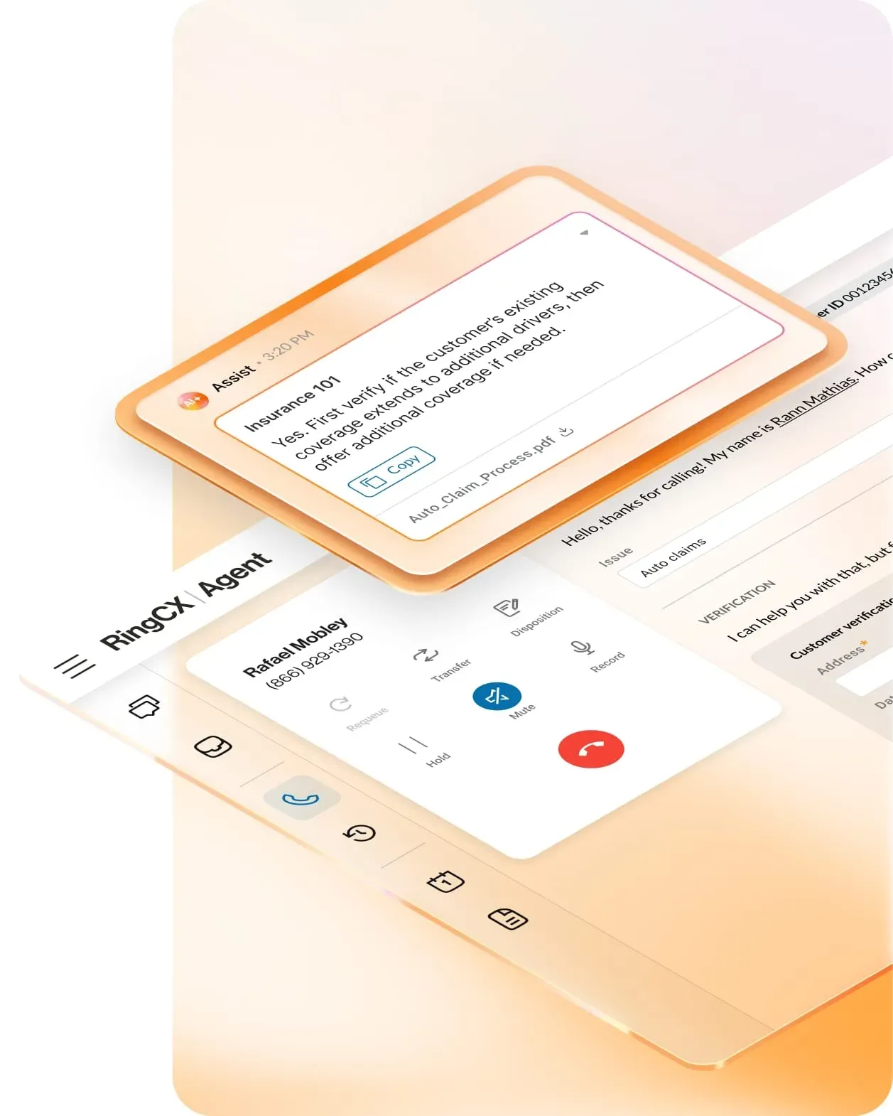RingCX Agent Assist can help supervisors correct agent interactions to improve compliance
