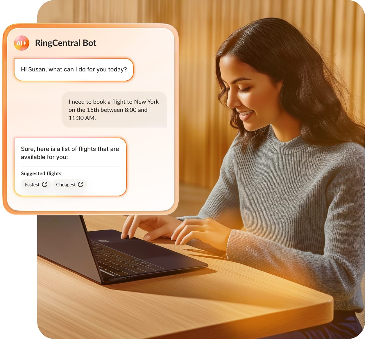 RingCX intelligent virtual agents offer self-service options for customers
