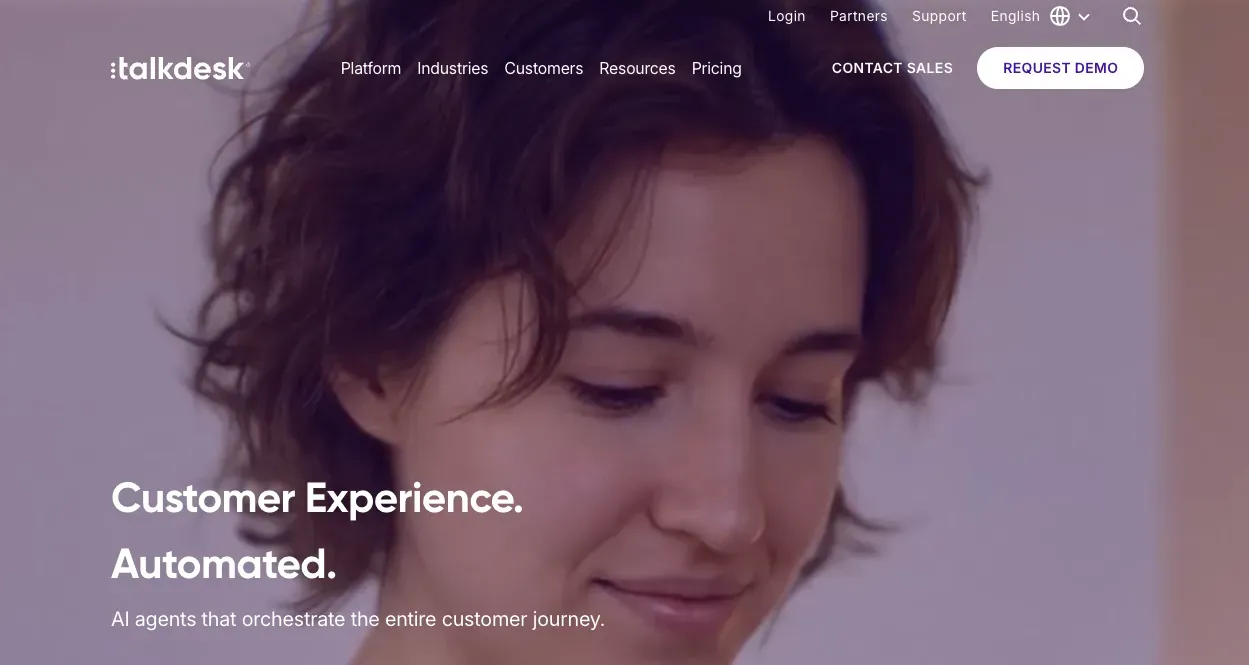 Talkdesk pairs AI with vertical-specific call center solutions.
