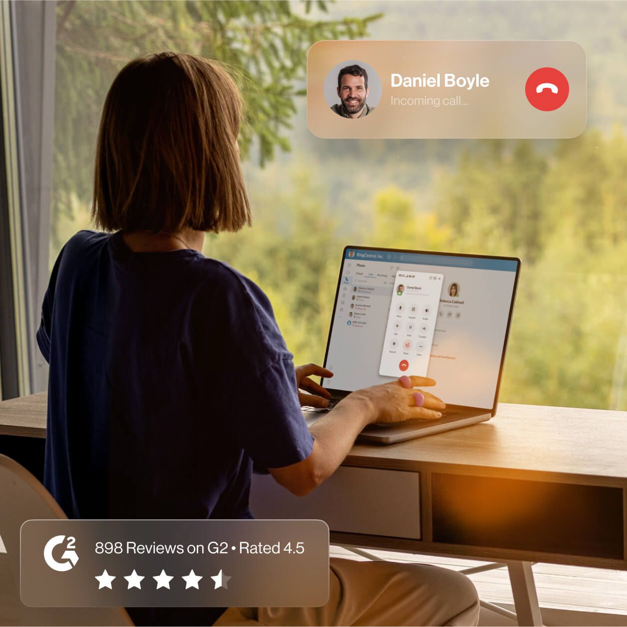 Inbox messages viewed on the RingCentral mobile app
