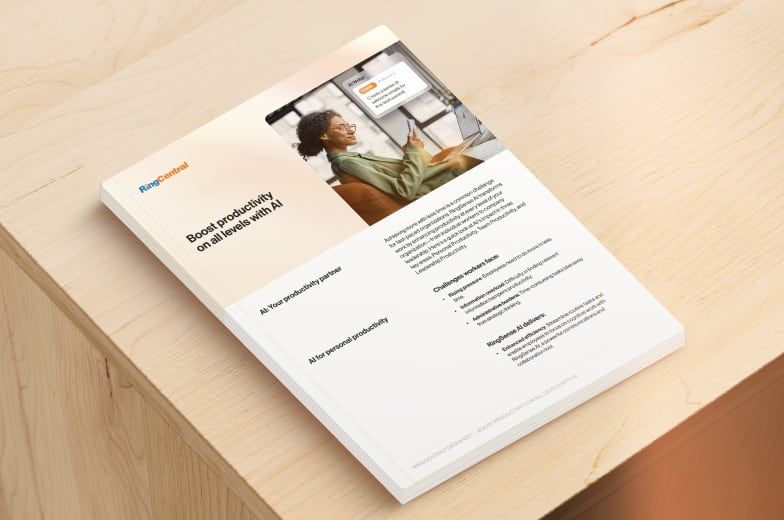 RingCentral brochure on AI productivity.