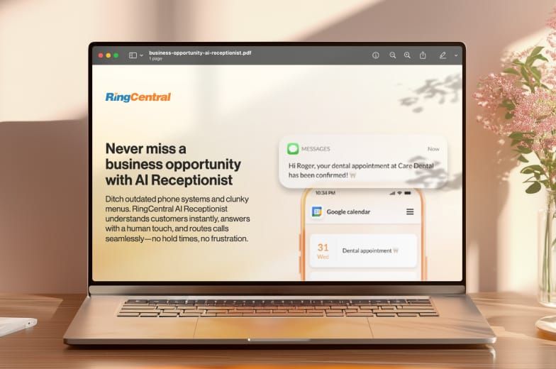 RingCentral AI Receptionist infographic