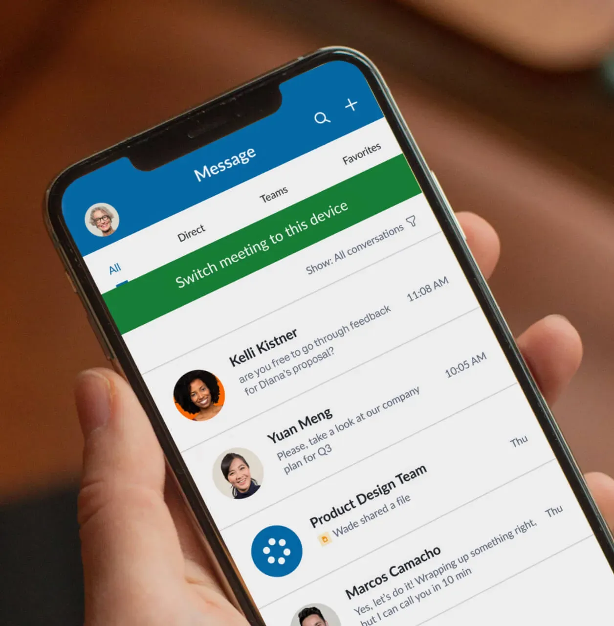 The AI Call recap feature of RingCentral RingEX app displayed on a mobile phone