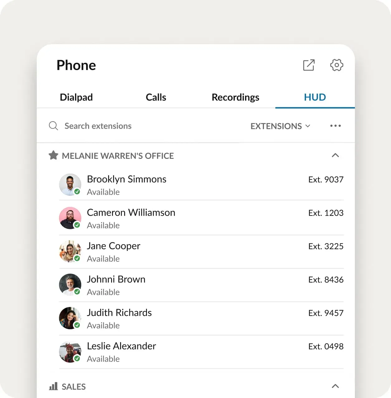 The Heads-Up Display feature of the RingCentral RingEX app